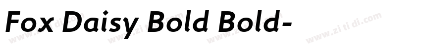 Fox Daisy Bold Bold字体转换